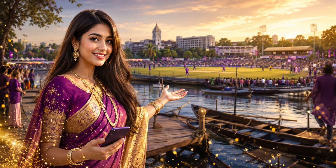 ময়মনসিংহে শাড়ি পরা নারী মোবাইলে ক্রিকেট বেটিং দেখছেন